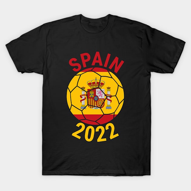 Spain World Cup 2022 Qatar T-Shirt by Jas-Kei Designs